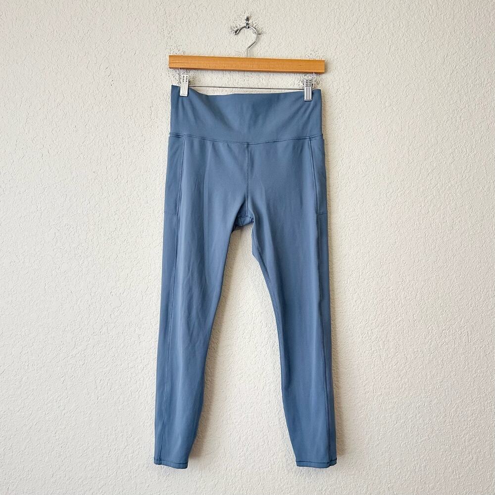 VUORI Studio Pocket Leggings Stone Blue Cropped Gym Yoga Activewear